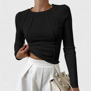 Isaline | Women's Ribbed Twist Crop Top