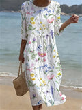 Alina | Women's Floral Smock Summer Maxi Dress