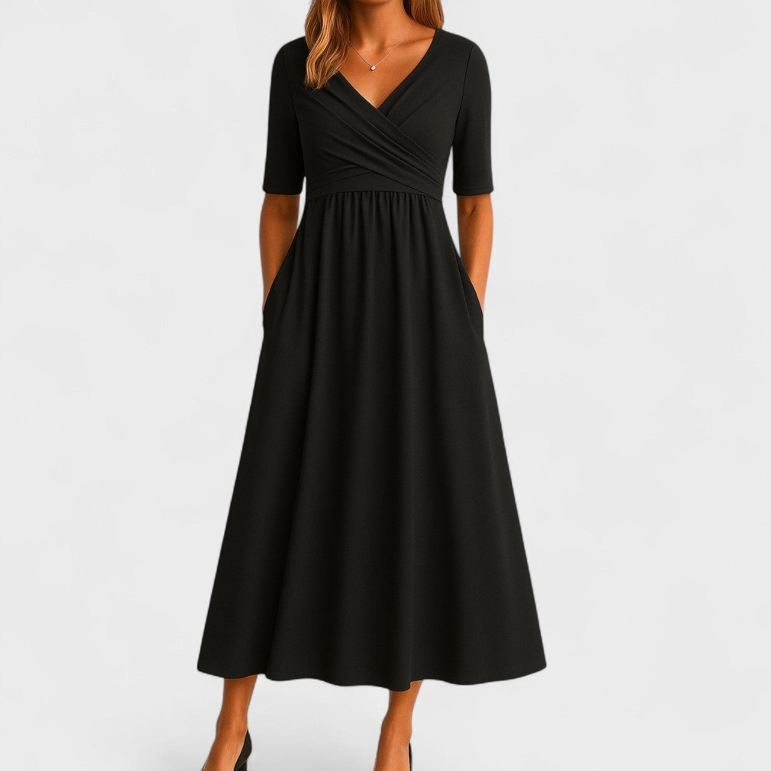 Victoria | Women's Wrap V-Neck Cocktail Maxi Dress