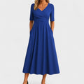 Victoria | Women's Wrap V-Neck Cocktail Maxi Dress