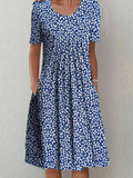 Josephine | Women's Floral Pleated Summer Midi Dress