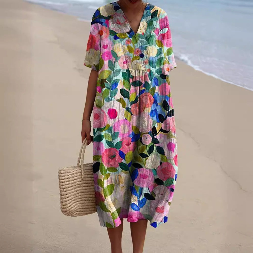 Lina | Women's Floral Summer Maxi Dress