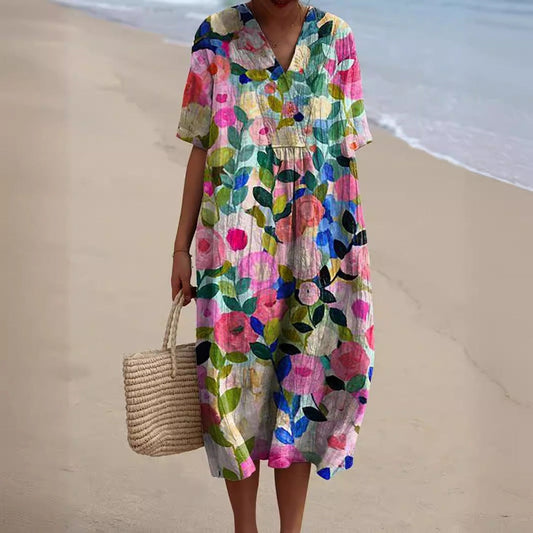 Lina | Women's Floral Summer Maxi Dress