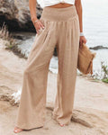 Cassandra | Women's High-Waist Wide-Leg Linen Pants