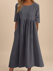 Hazel | Women's Smock Summer Midi Dress