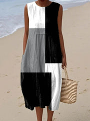 Bianca | Women's Patchwork Summer Midi Dress