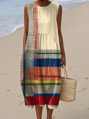 Bianca | Women's Patchwork Summer Midi Dress