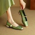 Lily | Women's Vintage Pearl Strap Flats