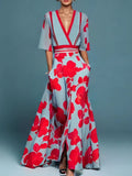 Gina | Women's Floral Wrap Cocktail Maxi Dress