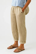 Renata | Women's Cuffed Linen Pants