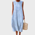 Helena | Women's Striped Summer Midi Dress