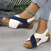 Lina | Women's Velcro Wedge Sandals
