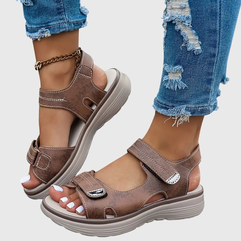 Helena | Women's Velcro Platform Sandals