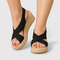 Willow | Sandales compensées espadrilles à brides croisées pour femme
