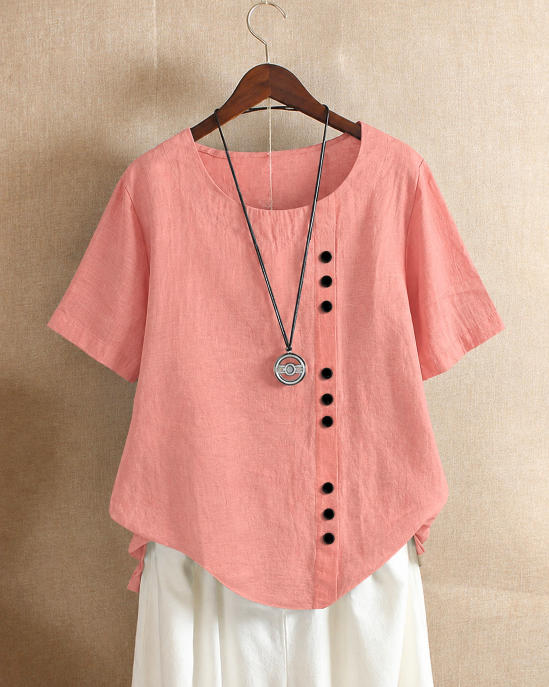 Ivy | Women's Linen Button Blouse