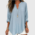 Yvonne | Linen Blouse with V-Neck