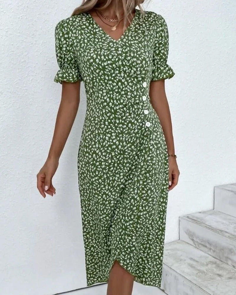 Noemi | Women's Ditsy Floral Wrap Midi Dress