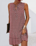 Women's Sleeveless Geometric Print Mini Dress