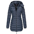 Women's Hooded Puffer Winter Jacket Mid Length