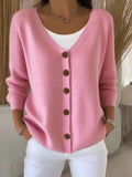 Women's V-Neck Button-Through Cardigan