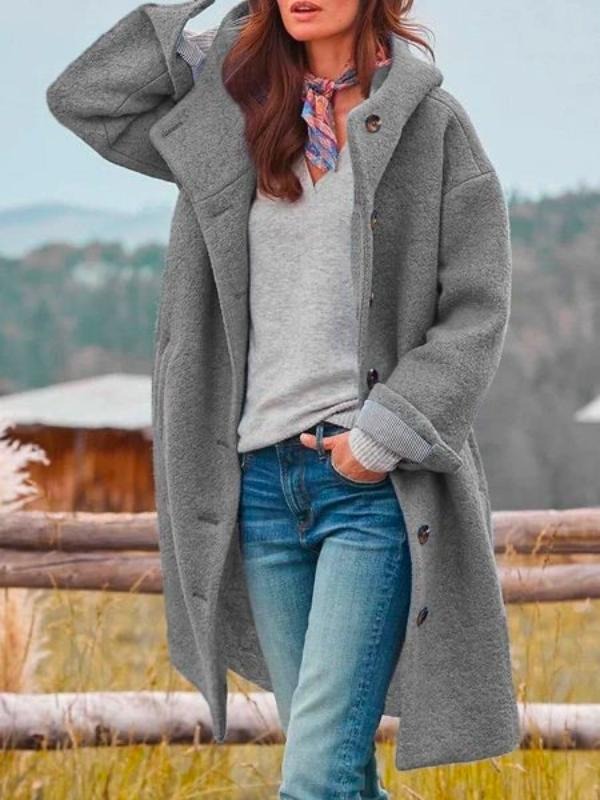 Reveka | Women's Hooded Bouclé Winter Coat
