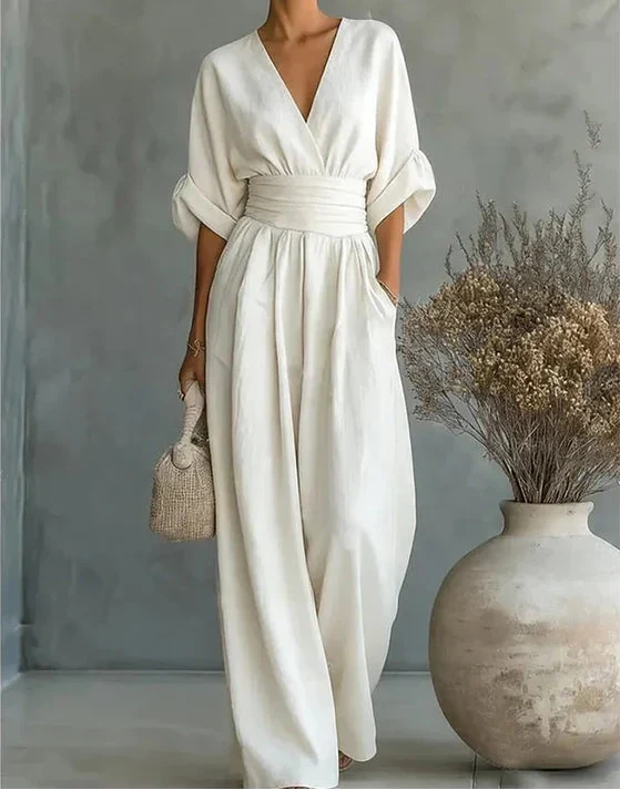 Pia | Women's Wrap Wide-Leg Jumpsuit