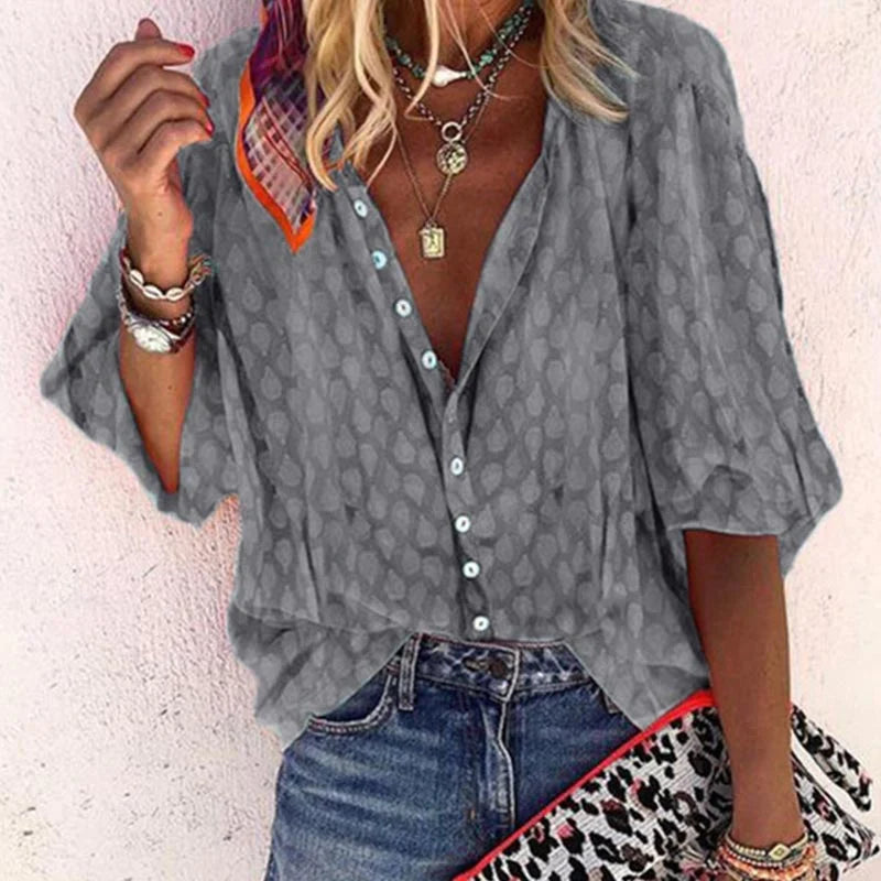 Marguerite | Women's Sheer Printed Blouse