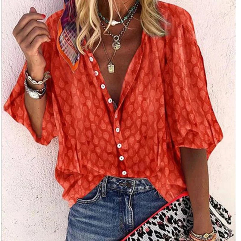 Marguerite | Women's Sheer Printed Blouse