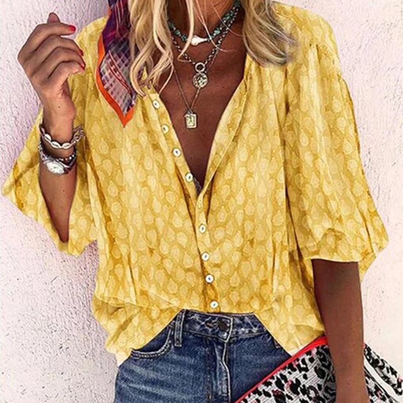 Marguerite | Women's Sheer Printed Blouse