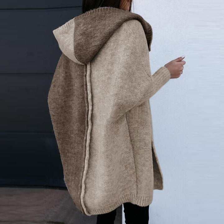 Remy | Oversized Open-Front Hooded Longline Knit Cardigan