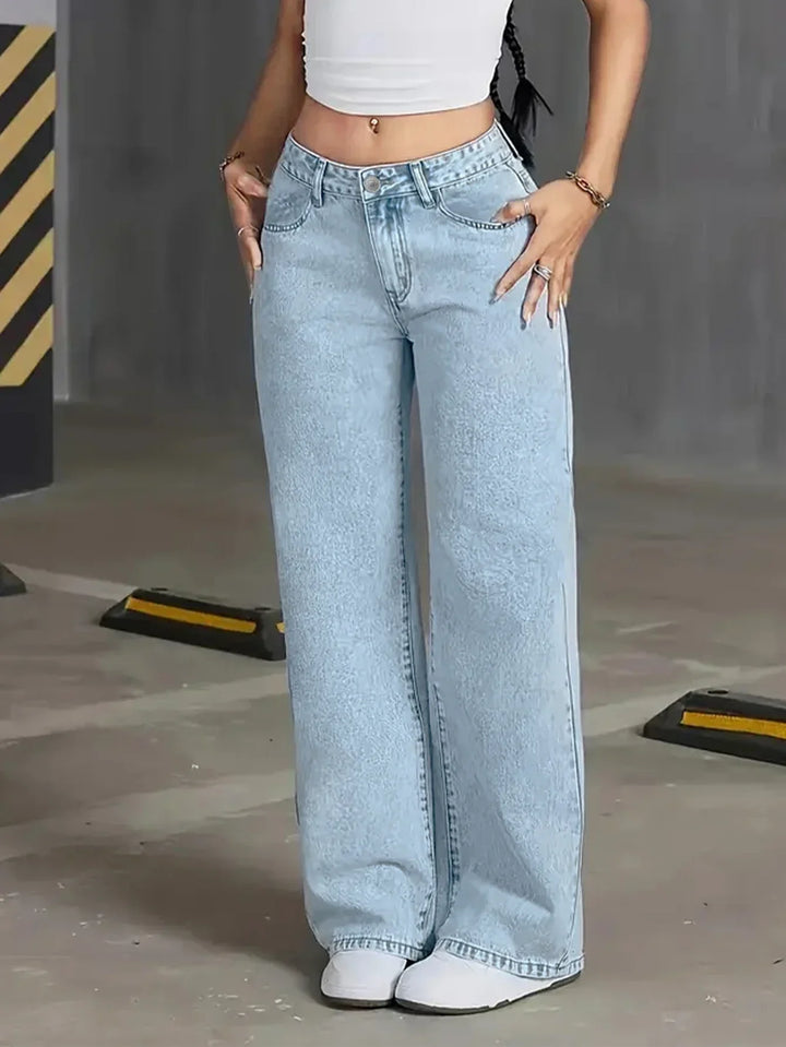 Lexi | Mid-Rise Baggy Wide-Leg Jeans