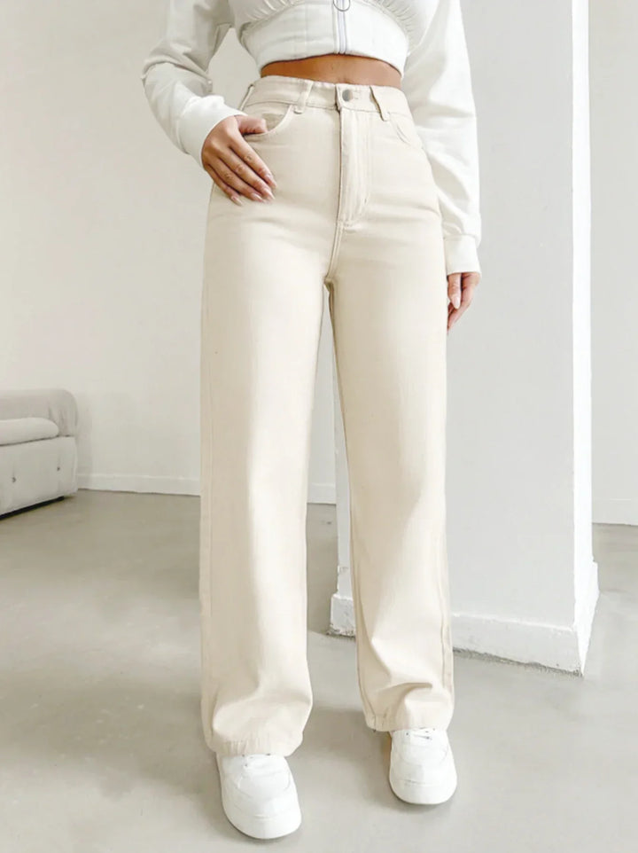 Rose | High-Waist Straight-Leg Jeans