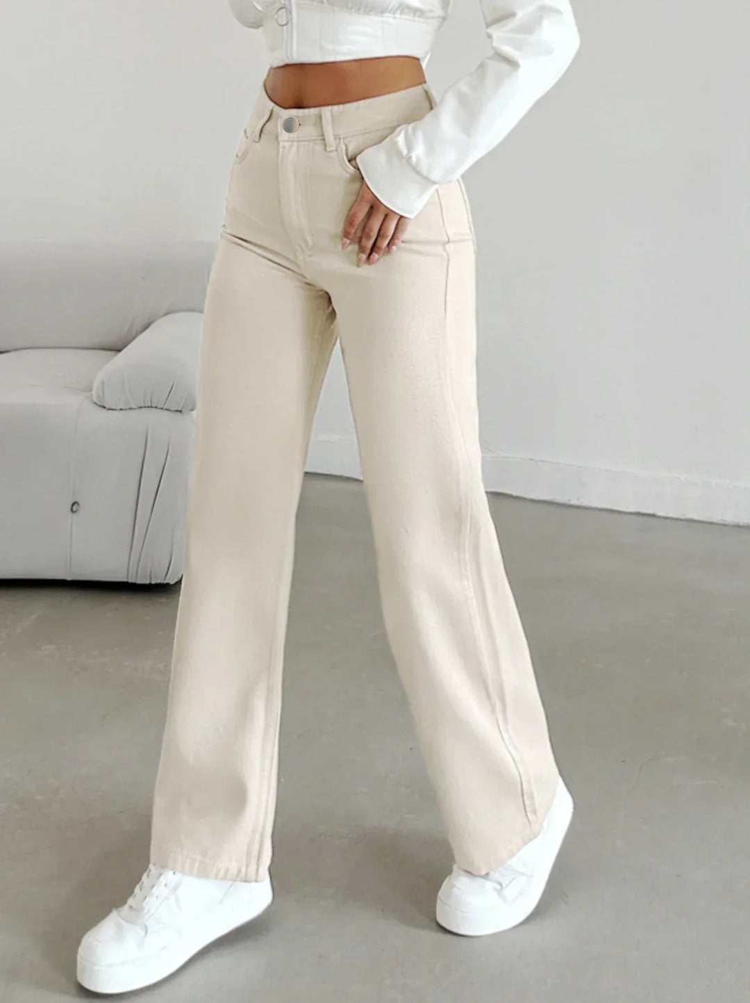 Rose | High-Waist Straight-Leg Jeans