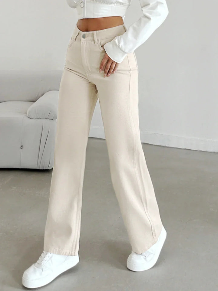 Rose | High-Waist Straight-Leg Jeans