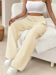 Ivy | Drawstring Wide-Leg Textured Pants