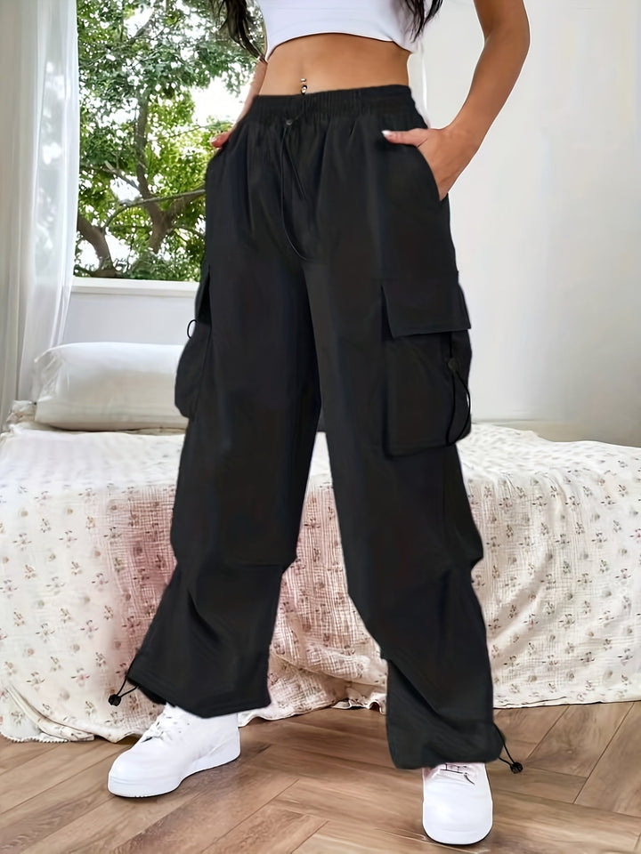 Alex | High-Waist Wide-Leg Cargo Trousers