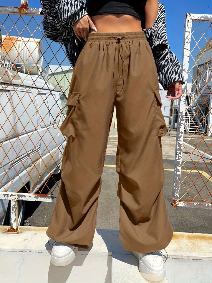 Alex | High-Waist Wide-Leg Cargo Trousers