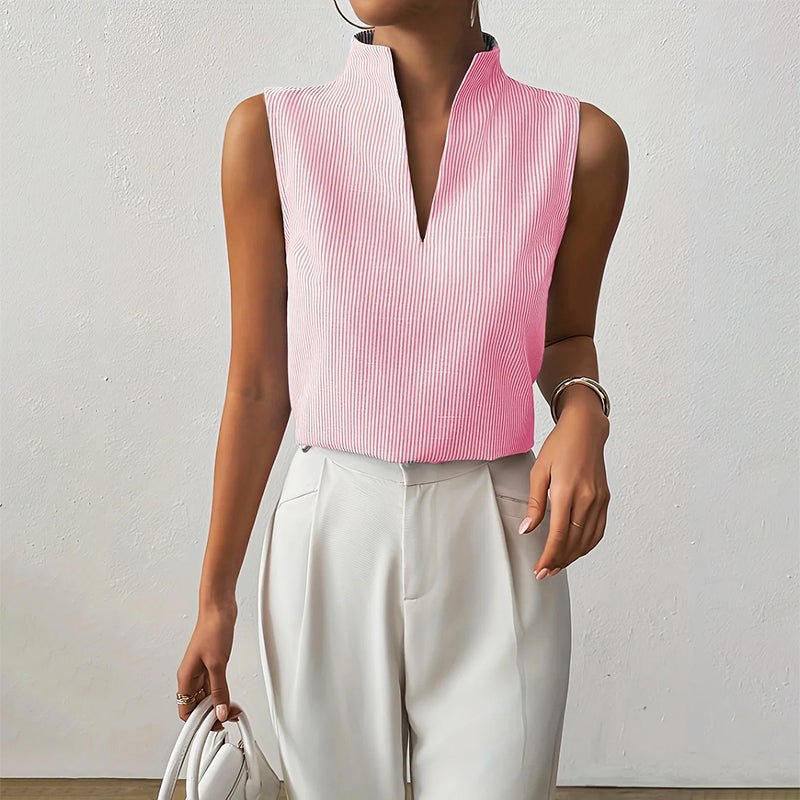 Josie | Women's Pleated V-Neck Tank Top