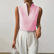 Josie | Women's Pleated V-Neck Tank Top